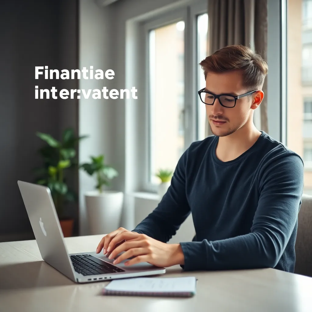 Jonge Nederlandse professional die budgettering doet op laptop